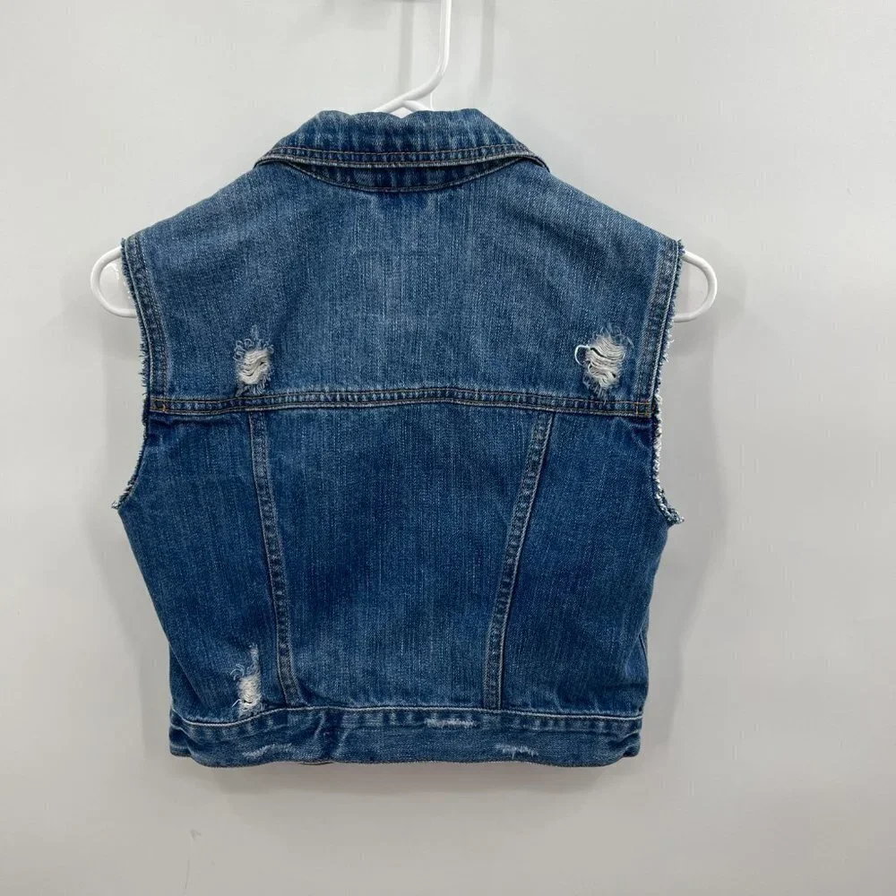 Girls Hollister Blue jean Vest size XS